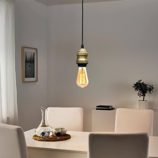 Φωτιστικό οροφής Rustic Megapap E27 μεταλλικό μονόφωτο χρώμα retro antique 100-120εκ. Φωτιστικό οροφής Rustic Megapap E27 μεταλλικό μονόφωτο χρώμα retro antique 100-120εκ.