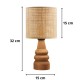 Φωτιστικό επιτραπέζιο Tino Megapap E27 pe rattan - ξύλο χρώμα φυσικό Ø15x32εκ. Φωτιστικό επιτραπέζιο Tino Megapap E27 pe rattan - ξύλο χρώμα φυσικό Ø15x32εκ.