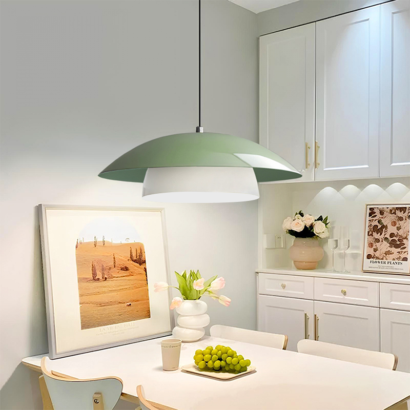 Φωτιστικό οροφής Eliora Megapap E27 μεταλλικό μονόφωτο χρώμα μέντα Ø36x100εκ.