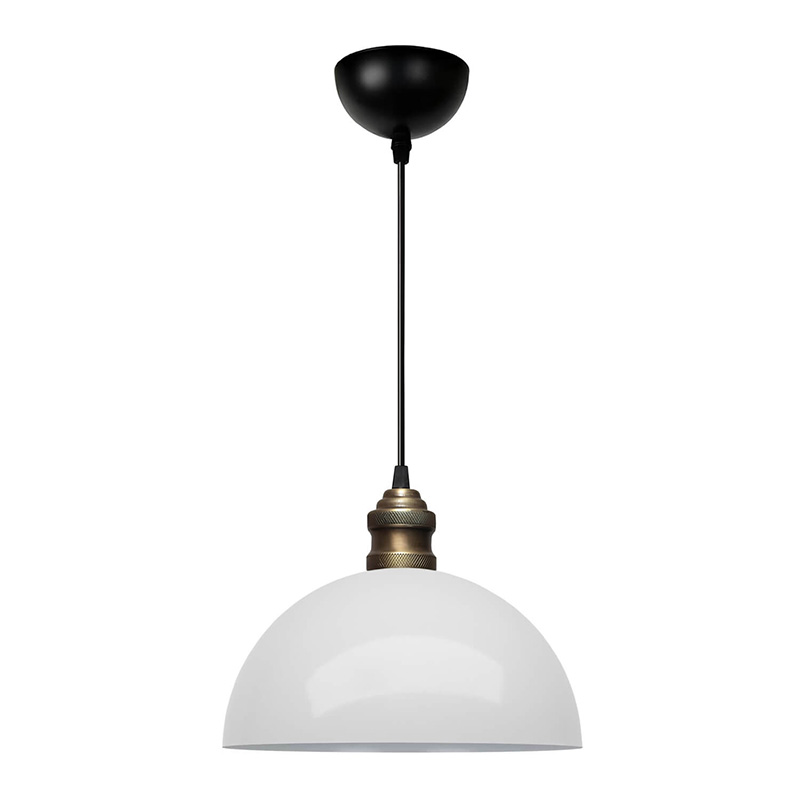 Φωτιστικό οροφής Tomas Megapap E27 μεταλλικό μονόφωτο χρώμα λευκό Ø25x100εκ.