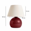 Φωτιστικό επιτραπέζιο Alaska Megapap E27 μεταλλικό - ύφασμα Pvc χρώμα μπορντώ - κρεμ Ø22x30εκ.
