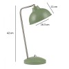 Φωτιστικό γραφείου Travis Megapap E14 μεταλλικό χρώμα πράσινο 16,5x11x42εκ.
