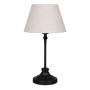 Φωτιστικό επιτραπέζιο Grace Megapap E27 μεταλλικό - ύφασμα Pvc χρώμα μαύρο - κρεμ Ø22x48εκ.