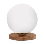Φωτιστικό επιτραπέζιο Onda Megapap E27 ξύλινο -  γυάλινο χρώμα φυσικό - λευκό Ø15x22εκ.