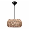 Φωτιστικό οροφής Miranda Megapap E27 από σχοινί μονόφωτο χρώμα φυσικό Ø30x70εκ.