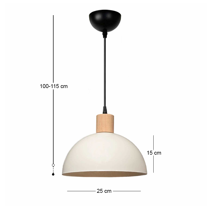 Φωτιστικό οροφής Talis Megapap E27 μεταλλικό μονόφωτο χρώμα κρεμ Ø25x100εκ.