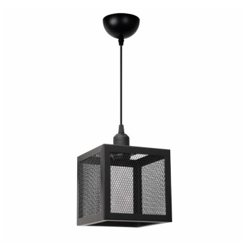 Φωτιστικό οροφής Kivo Megapap E27 μεταλλικό μονόφωτο χρώμα μαύρο 16x16x120εκ.