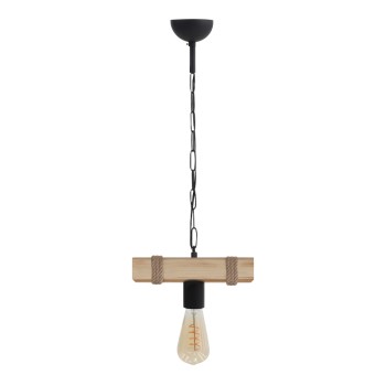 Φωτιστικό οροφής Vero Megapap E27 ξύλινο μονόφωτο χρώμα φυσικό 25x8x65εκ.