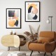 Πίνακας Shapes Megapap 2 τμχ. σε πλαίσιο 35x45x2εκ.
