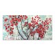 Πίνακας σε καμβά Red Leaves Megapap ψηφιακής εκτύπωσης 100x50x3εκ.