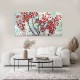 Πίνακας σε καμβά Red Leaves Megapap ψηφιακής εκτύπωσης 100x50x3εκ.