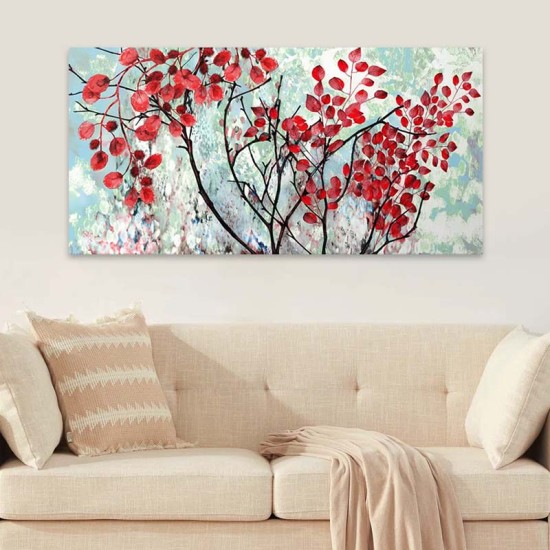 Πίνακας σε καμβά Red Leaves Megapap ψηφιακής εκτύπωσης 140x70x3εκ. Πίνακας σε καμβά Red Leaves Megapap ψηφιακής εκτύπωσης 140x70x3εκ.