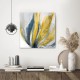 Πίνακας σε καμβά Golden Leaves Megapap ψηφιακής εκτύπωσης 50x50x3εκ.