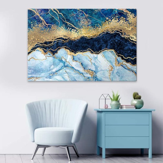 Πίνακας σε καμβά Deep Blue Megapap ψηφιακής εκτύπωσης 125x80x3εκ. Πίνακας σε καμβά Deep Blue Megapap ψηφιακής εκτύπωσης 125x80x3εκ.
