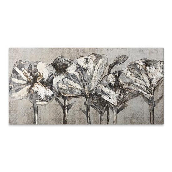 Πίνακας σε καμβά White Flowers Megapap ψηφιακής εκτύπωσης 120x60x3εκ.