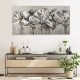 Πίνακας σε καμβά White Flowers Megapap ψηφιακής εκτύπωσης 120x60x3εκ.