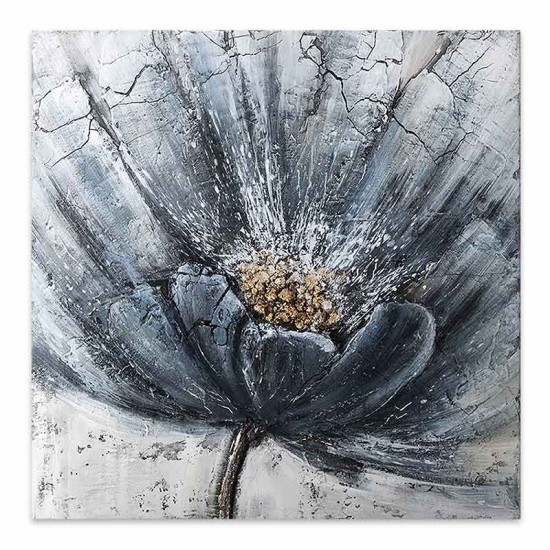 Πίνακας σε καμβά Blue Flower Megapap ψηφιακής εκτύπωσης 100x100x3εκ.