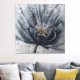 Πίνακας σε καμβά Blue Flower Megapap ψηφιακής εκτύπωσης 100x100x3εκ.