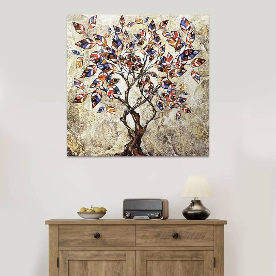 Πίνακας σε καμβά Tree And Leaves Megapap ψηφιακής εκτύπωσης 100x100x3εκ. Πίνακας σε καμβά Tree And Leaves Megapap ψηφιακής εκτύπωσης 100x100x3εκ.
