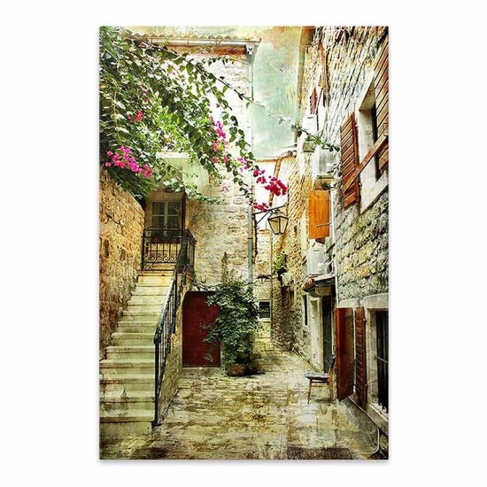 Πίνακας σε καμβά Picturesque Neighborhood Megapap ψηφιακής εκτύπωσης 40x60x3εκ.