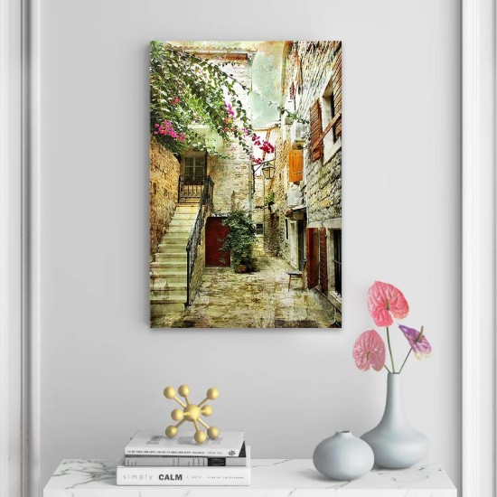 Πίνακας σε καμβά Picturesque Neighborhood Megapap ψηφιακής εκτύπωσης 40x60x3εκ.
