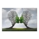 Πίνακας σε καμβά Trees Growing With Love Megapap ψηφιακής εκτύπωσης 75x50x3εκ.
