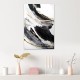 Πίνακας σε καμβά Golden And Silver Reflections Megapap ψηφιακής εκτύπωσης 50x75x3εκ.