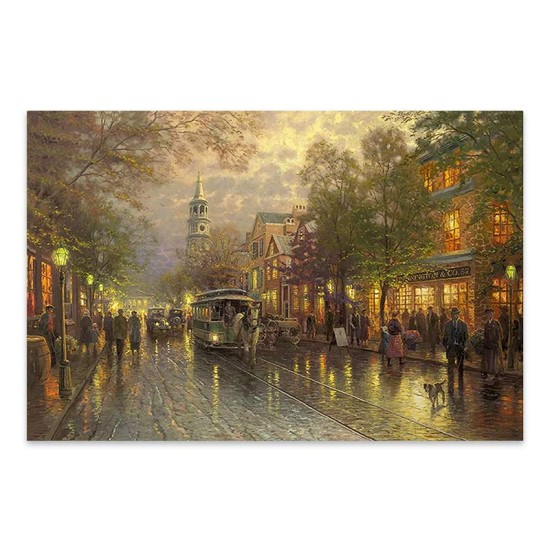 Πίνακας σε καμβά Wet Streets Megapap ψηφιακής εκτύπωσης 75x50x3εκ. Πίνακας σε καμβά Wet Streets Megapap ψηφιακής εκτύπωσης 75x50x3εκ.