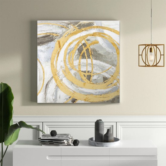 Πίνακας σε καμβά Exotic Circles Megapap ψηφιακής εκτύπωσης 50x50x3εκ.