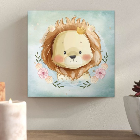 Πίνακας σε καμβά Baby Lion Megapap ψηφιακής εκτύπωσης 40x40x3εκ. Πίνακας σε καμβά Baby Lion Megapap ψηφιακής εκτύπωσης 40x40x3εκ.