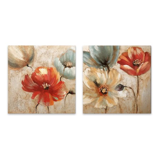 Πίνακες σε καμβά Flowers Megapap 2 τμχ. ψηφιακής εκτύπωσης 103x50x3εκ. Πίνακες σε καμβά Flowers Megapap 2 τμχ. ψηφιακής εκτύπωσης 103x50x3εκ.