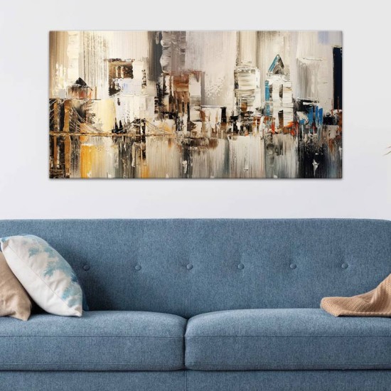 Πίνακας σε καμβά City Megapap ψηφιακής εκτύπωσης 140x70x3εκ.