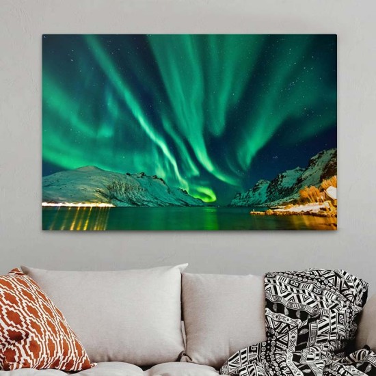 Πίνακας σε καμβά Aurora Borealis Megapap ψηφιακής εκτύπωσης 100x70x3εκ. Πίνακας σε καμβά Aurora Borealis Megapap ψηφιακής εκτύπωσης 100x70x3εκ.