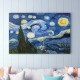 Πίνακας σε καμβά Starry Night Megapap ψηφιακής εκτύπωσης 100x70x3εκ.