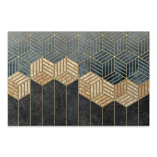 Πίνακας σε καμβά Golden Cubes Megapap ψηφιακής εκτύπωσης 100x70x3εκ. Πίνακας σε καμβά Golden Cubes Megapap ψηφιακής εκτύπωσης 100x70x3εκ.