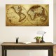 Πίνακας σε καμβά Ancient World Map Megapap ψηφιακής εκτύπωσης 120x60x3εκ.