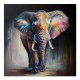 Πίνακας σε καμβά Colorful Elephant Megapap ψηφιακής εκτύπωσης 100x100x3εκ.