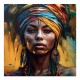 Πίνακας σε καμβά Powerful Woman Megapap ψηφιακής εκτύπωσης 100x100x3εκ.