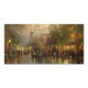 Πίνακας σε καμβά Wet Streets Megapap ψηφιακής εκτύπωσης 140x70x3εκ.