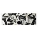 Πίνακας σε καμβά Abstract Marble Faces Megapap ψηφιακής εκτύπωσης 150x50x3εκ.