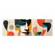 Πίνακας σε καμβά Abstract Faces Megapap ψηφιακής εκτύπωσης 150x50x3εκ.
