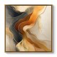 Πίνακας σε καμβά Sand and Wind Abstract Megapap ψηφιακής εκτύπωσης με κορνίζα χρώμα χρυσό 100x100x3εκ.
