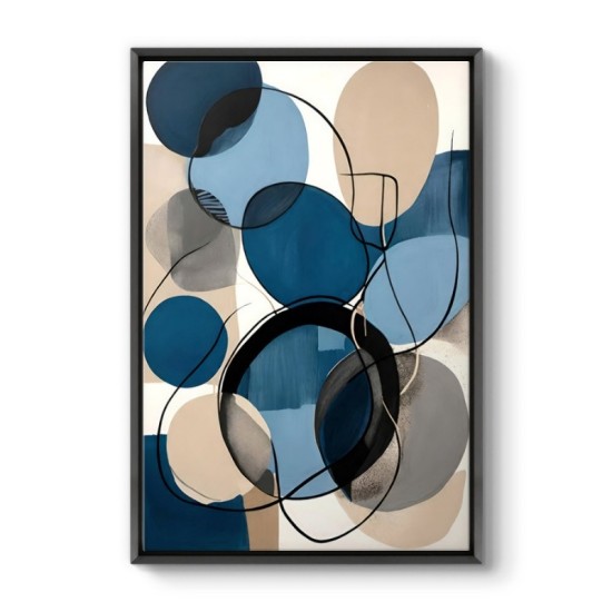 Πίνακας σε καμβά Blue and Beige Abstract Megapap ψηφιακής εκτύπωσης με κορνίζα χρώμα μαύρο 70x100x3εκ. Πίνακας σε καμβά Blue and Beige Abstract Megapap ψηφιακής εκτύπωσης με κορνίζα χρώμα μαύρο 70x100x3εκ.