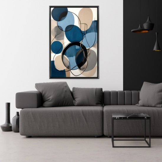 Πίνακας σε καμβά Blue and Beige Abstract Megapap ψηφιακής εκτύπωσης με κορνίζα χρώμα μαύρο 70x100x3εκ. Πίνακας σε καμβά Blue and Beige Abstract Megapap ψηφιακής εκτύπωσης με κορνίζα χρώμα μαύρο 70x100x3εκ.