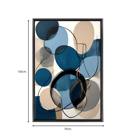 Πίνακας σε καμβά Blue and Beige Abstract Megapap ψηφιακής εκτύπωσης με κορνίζα χρώμα μαύρο 70x100x3εκ. Πίνακας σε καμβά Blue and Beige Abstract Megapap ψηφιακής εκτύπωσης με κορνίζα χρώμα μαύρο 70x100x3εκ.