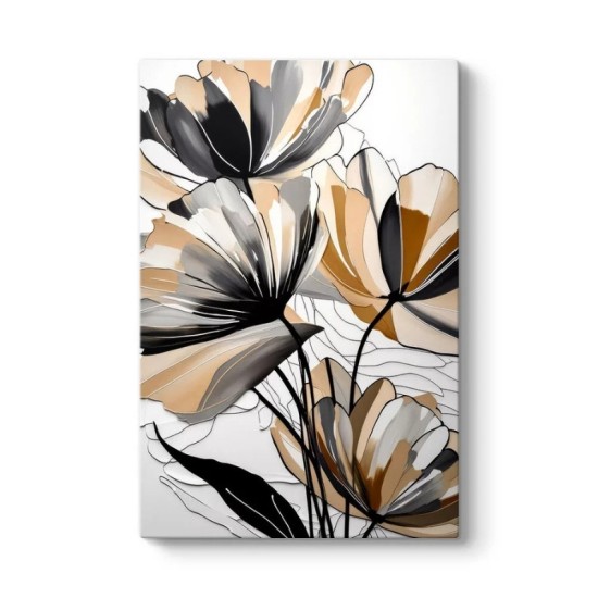 Πίνακας σε καμβά Pastel Flower Megapap ψηφιακής εκτύπωσης 70x100x3εκ.