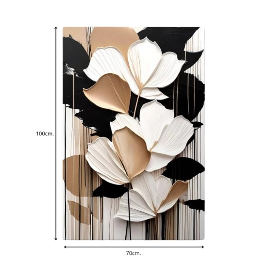 Πίνακας σε καμβά Abstract Flower Megapap ψηφιακής εκτύπωσης 70x100x3εκ.