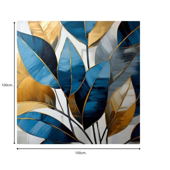 Πίνακας σε καμβά Botanical Leaves Megapap ψηφιακής εκτύπωσης 100x100x3εκ. Πίνακας σε καμβά Botanical Leaves Megapap ψηφιακής εκτύπωσης 100x100x3εκ.