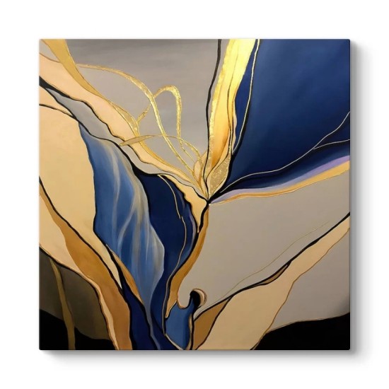 Πίνακας σε καμβά Dance of Gold and Blue Megapap ψηφιακής εκτύπωσης 100x100x3εκ. Πίνακας σε καμβά Dance of Gold and Blue Megapap ψηφιακής εκτύπωσης 100x100x3εκ.