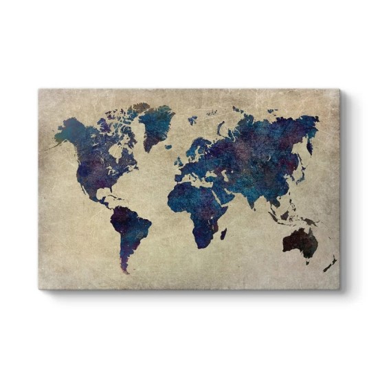 Πίνακας σε καμβά World Map Megapap ψηφιακής εκτύπωσης 125x80x3εκ. Πίνακας σε καμβά World Map Megapap ψηφιακής εκτύπωσης 125x80x3εκ.